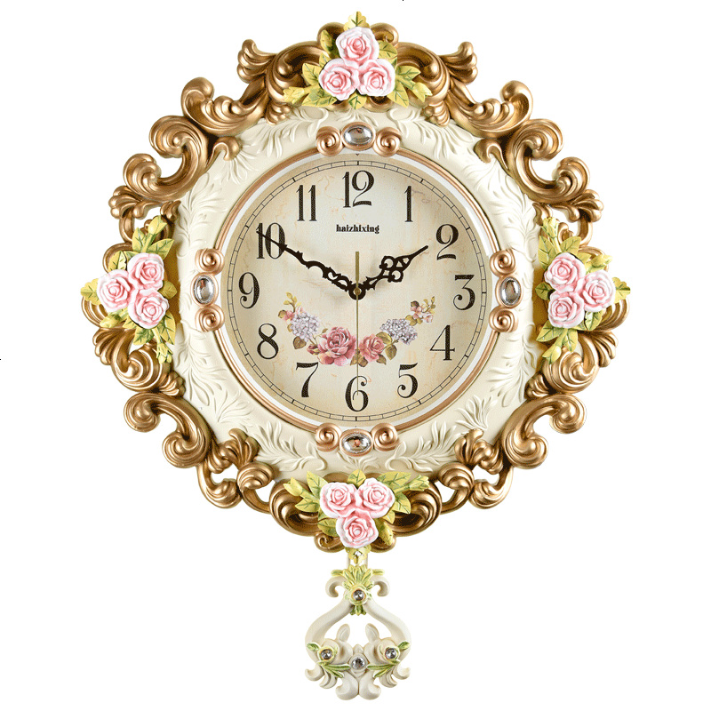 美式复古挂钟现代时尚大号客厅壁钟简约创意石英钟表精美大气时钟