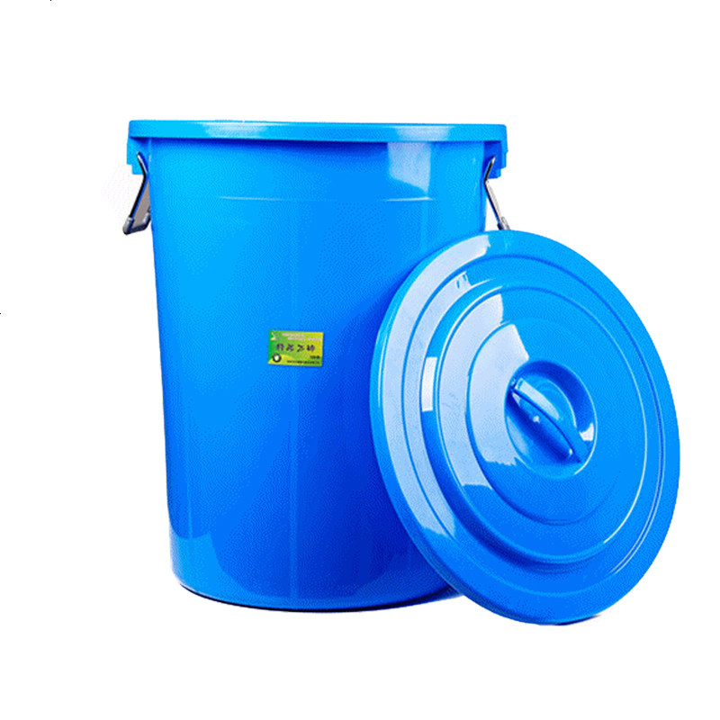 大号塑料圆形垃圾桶酒店厨房工业环卫物业大容量有盖加厚收纳水桶