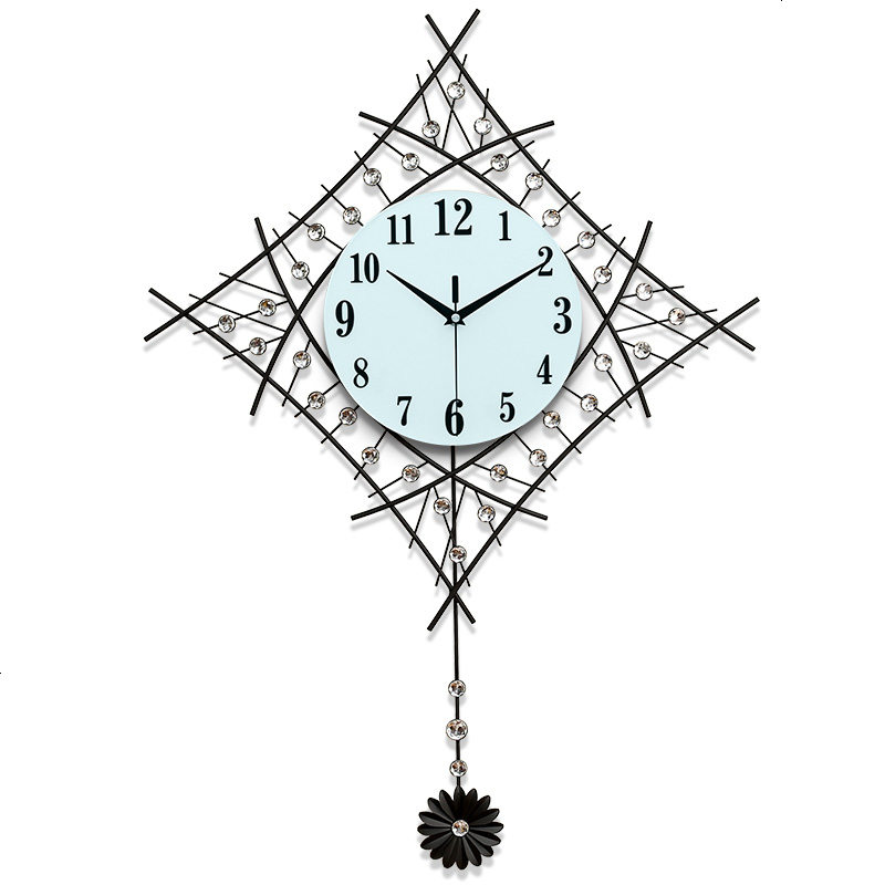 欧式个性创意摇摆钟表挂钟北欧艺术客厅石英钟现代简约壁挂钟时钟