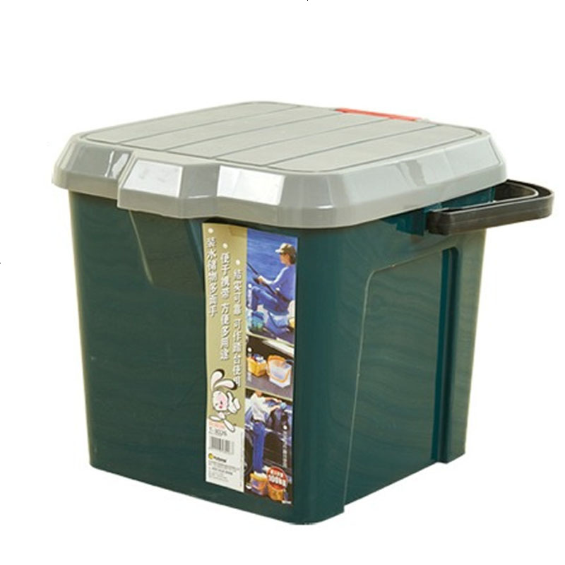 大号多功能钓鱼桶塑料车载带盖洗车桶透明收纳桶手提加厚水桶可坐