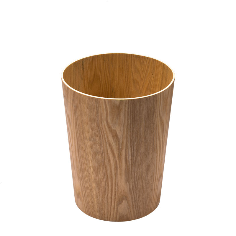 北欧日式木质垃圾桶简约家用创意收纳桶客厅大号垃圾筒办公室纸篓