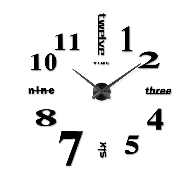 现代简约大挂钟客厅创意艺术时钟家用 DIY个性时尚数字钟表挂表