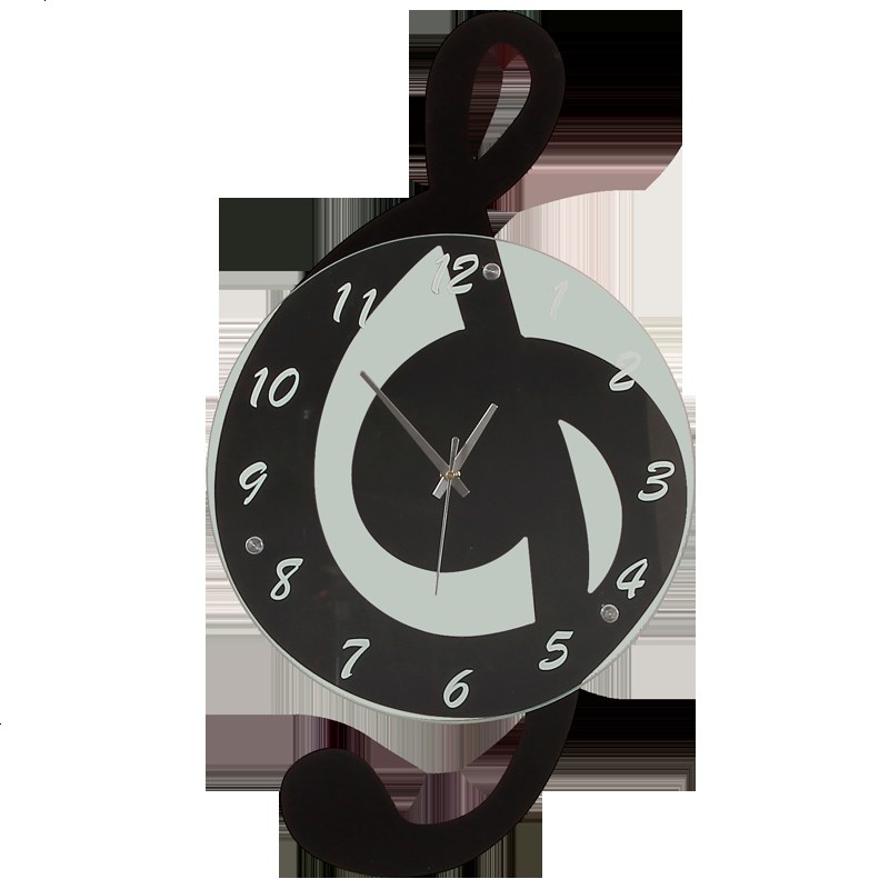 音乐音符北欧客厅家用时尚创意钟表个性石英装饰时钟静音艺术挂钟