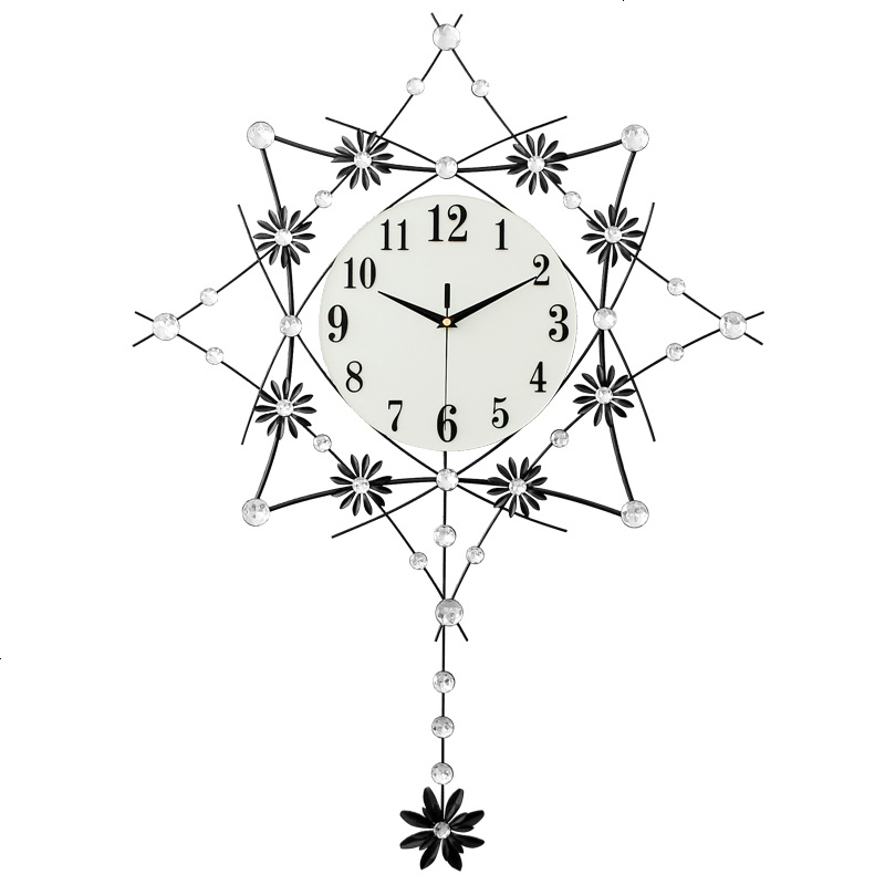 客厅现代简约个性挂钟创意时尚艺术石英钟装饰时钟静音钟表大挂表
