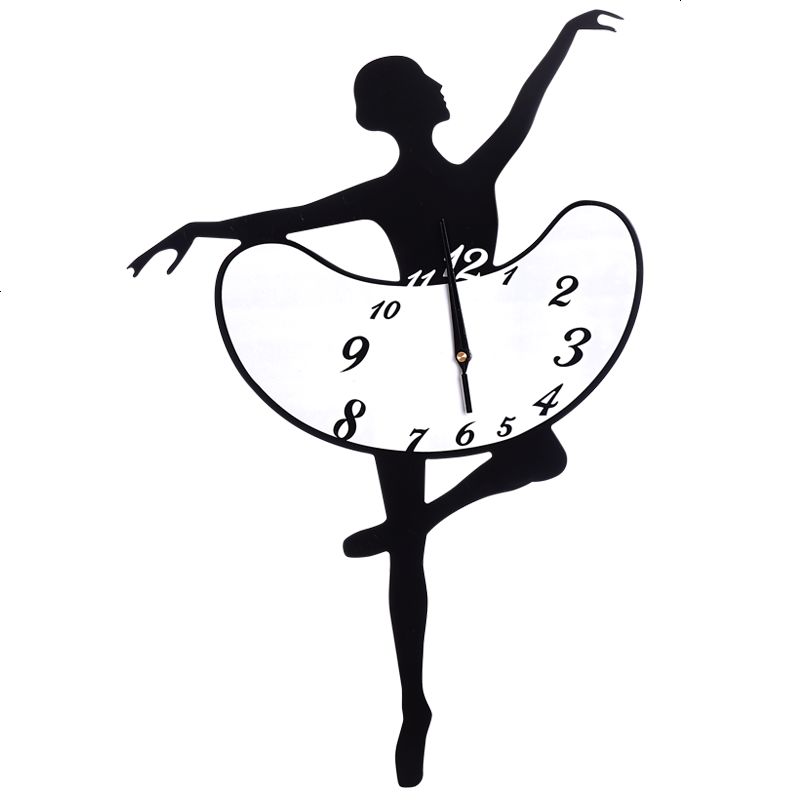 芭蕾舞蹈钟表挂钟客厅家用装饰静音时尚卧室创意个性艺术北欧时钟