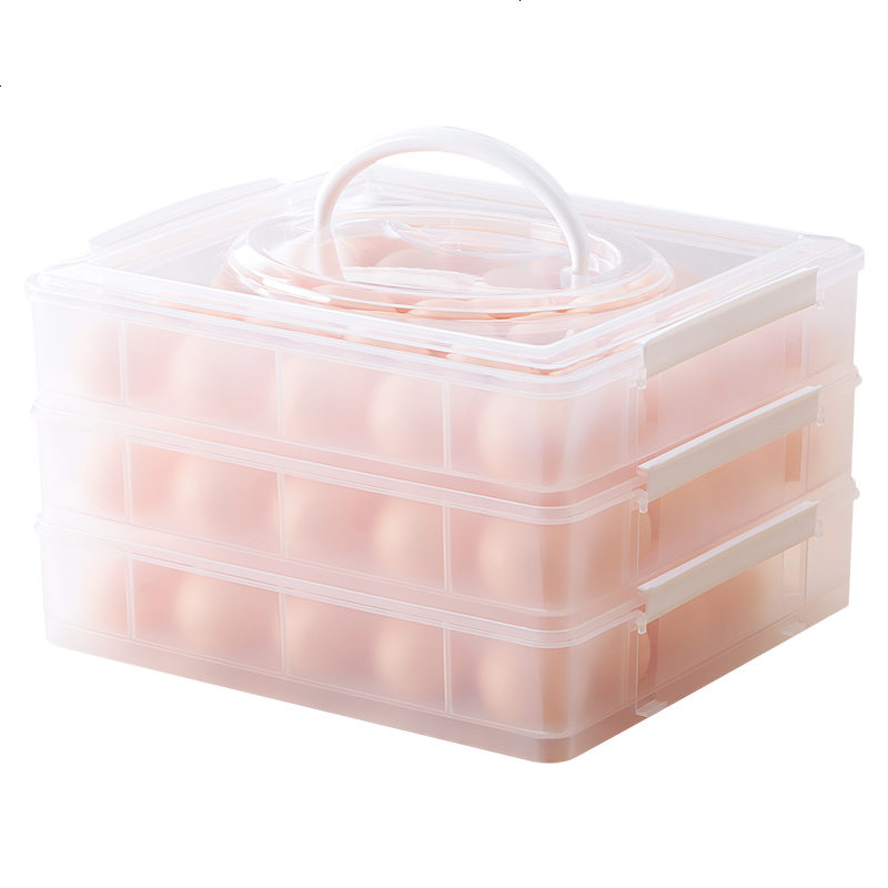 鸡蛋盒装鸡蛋的包装盒冰箱保鲜收纳盒厨房塑料鸡蛋托家用放鸡蛋架