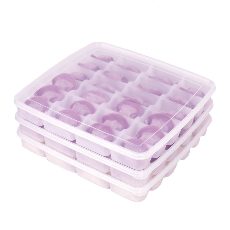 饺子盒冻饺子冰箱水饺保鲜盒带盖厨房馄饨盒子分层速收纳盒