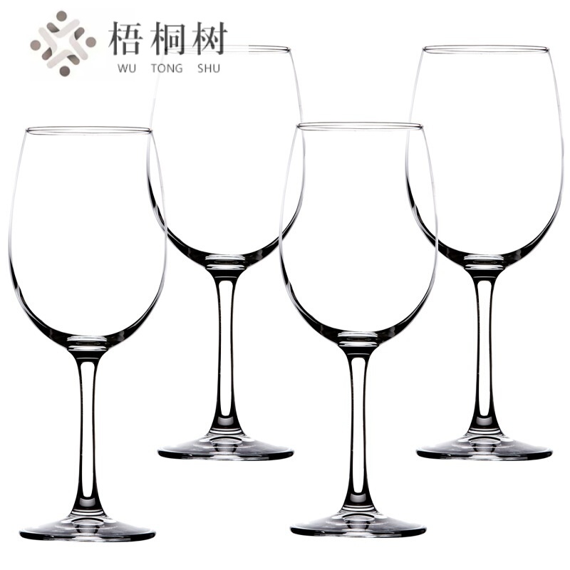 家用4只装红酒杯无铅水晶玻璃高脚杯葡萄酒杯红酒酒具4只套装