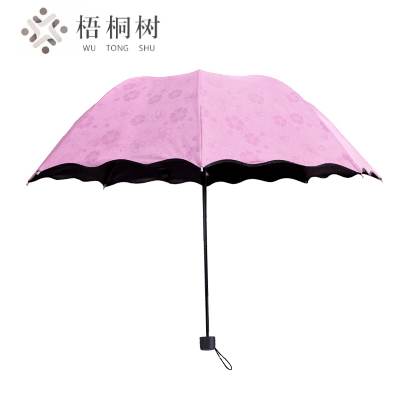 创意折叠黑胶太阳伞女防防晒晴雨伞简约便捷学生大号雨伞