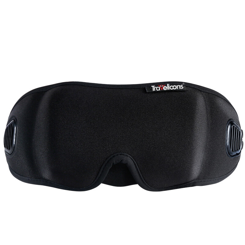眼罩睡眠遮光男女通用睡觉午休护理3D透气隔音耳塞黑色升级版(配送耳塞)