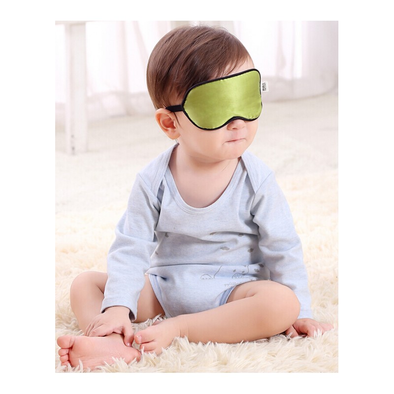 0-3岁儿童婴儿眼罩双面真丝儿晒太阳促睡眠透气遮光桑蚕丝不透光黄疸宝宝小孩眼罩