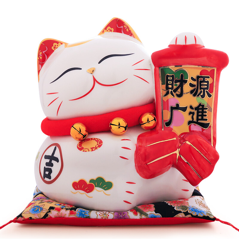 招财猫摆件开业店铺小号陶瓷创意礼品财猫储蓄存钱罐日本家居