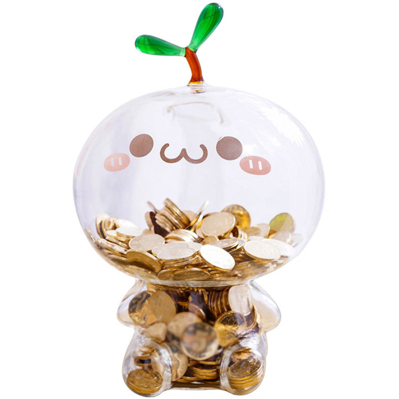 玻璃存钱罐储钱罐储蓄罐透明创意新奇特成人生日儿童可爱硬币