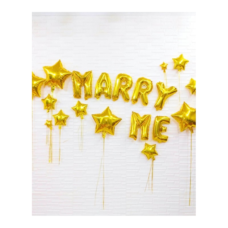 结婚装饰婚庆情人节装饰字母铝膜气球字母套餐婚礼新房布置道具