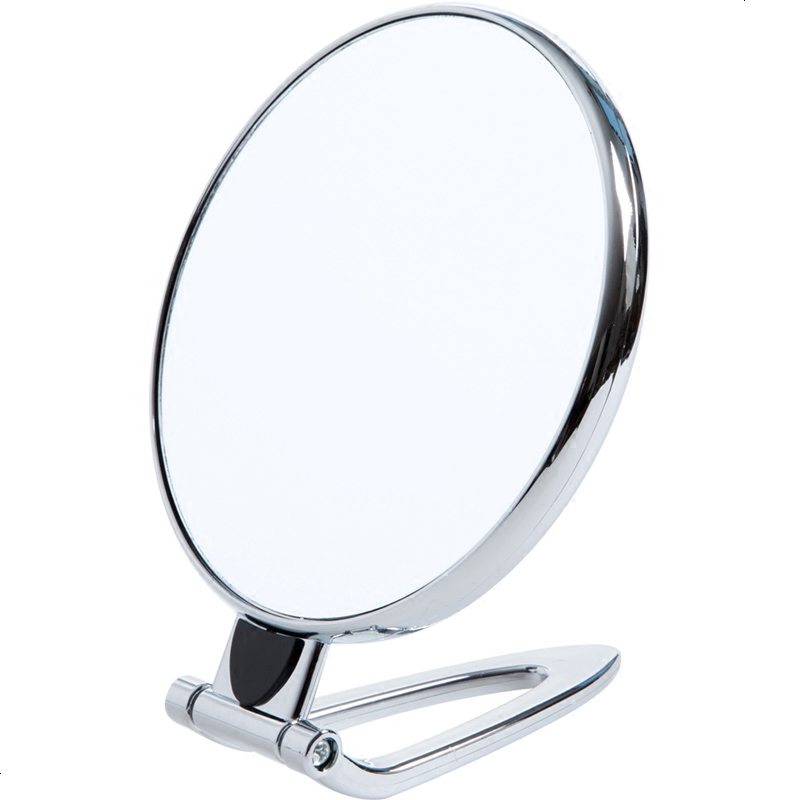 折叠台式梳妆镜桌面化妆公主镜壁挂圆形小镜子随身镜化妆镜