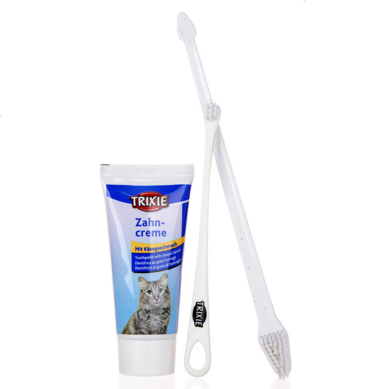 猫咪猫用牙刷牙膏套装猫除口臭刷牙可食用宠物清洁口腔用品