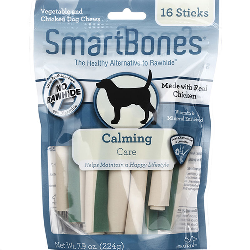 SmartBones宠物狗零食洁齿骨功能型磨牙棒16支装