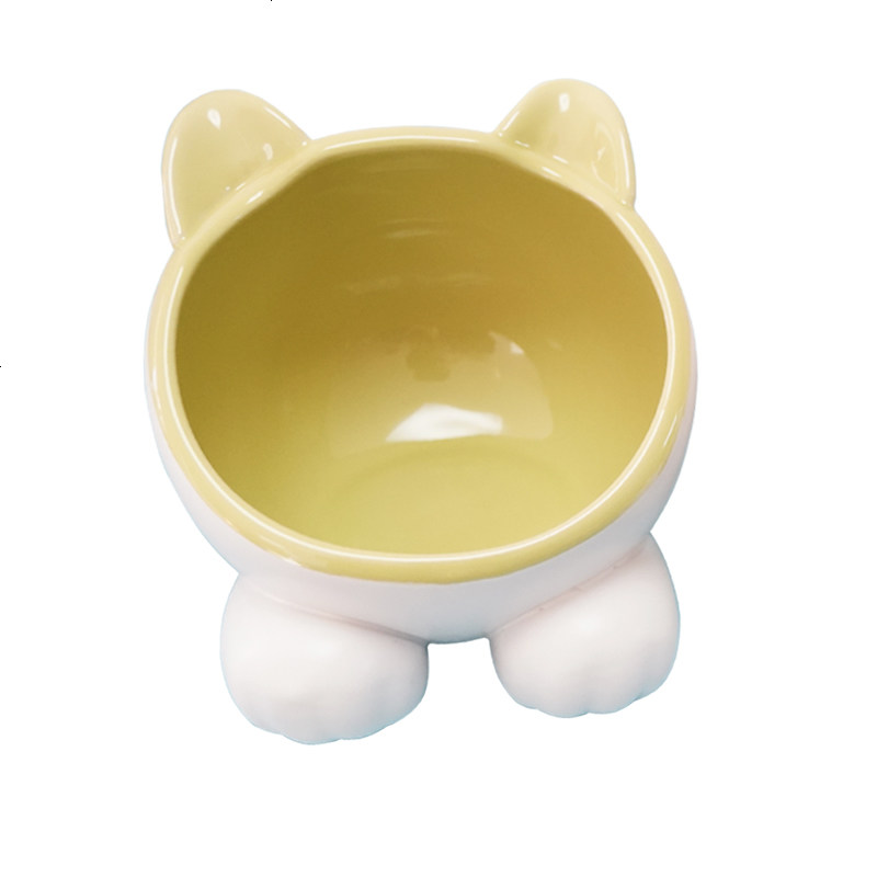 宅猫酱 Vivipet 小Q碗陶瓷倾斜角猫餐桌宠物碗猫碗猫水盆