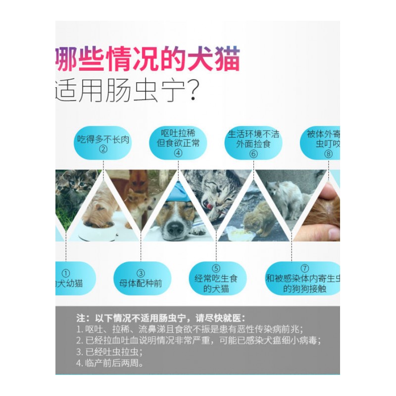  4粒装肠虫宁2.5kg营养咀嚼片牛肉味猫狗理肠胃保护