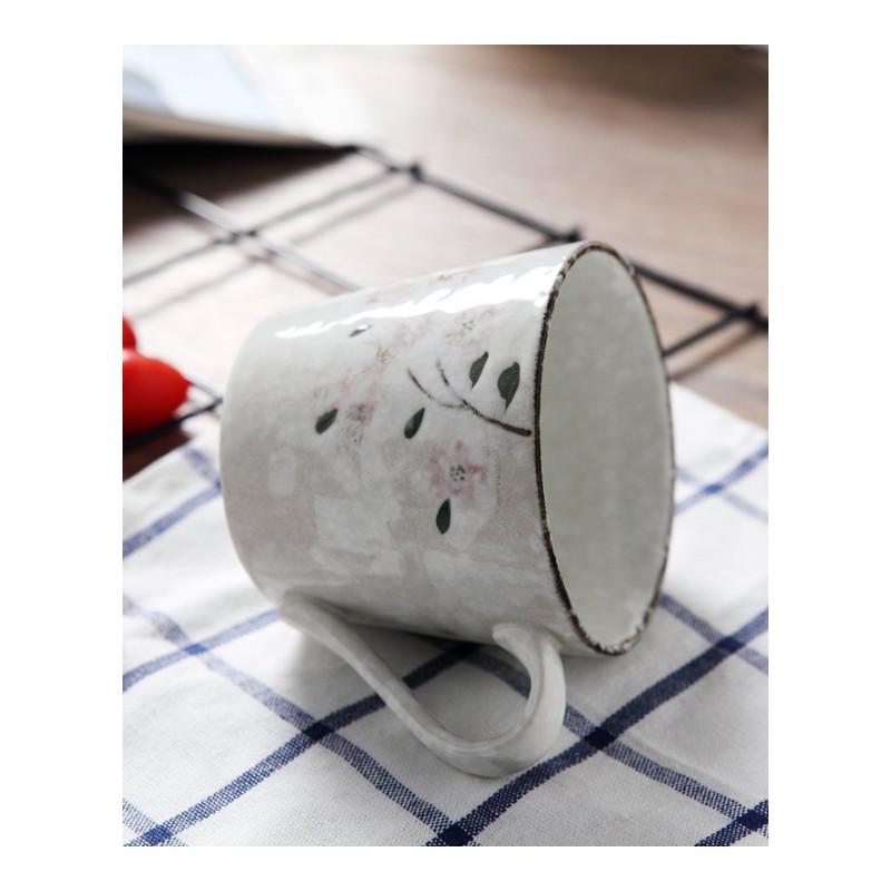 景德镇日式和风雪花釉下彩杯子马克陶瓷杯创意手绘樱花茶水杯简约