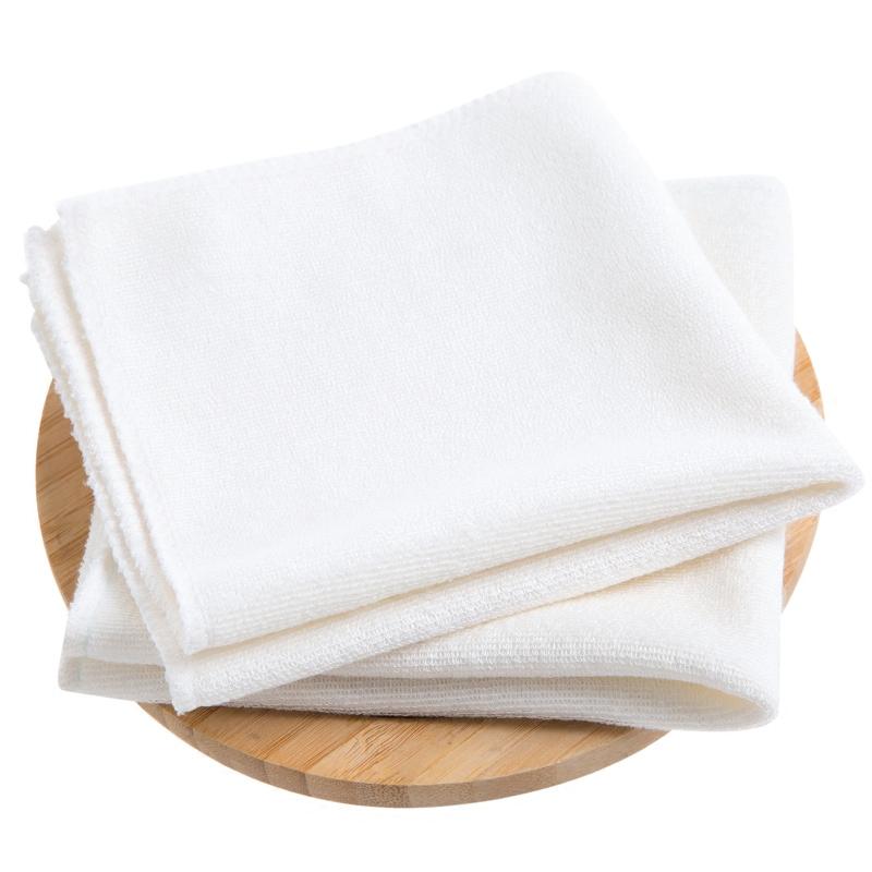 四方达竹纤维吸水洗碗巾厨房毛巾2片装 家用不毛清洁抹布洗碗布
