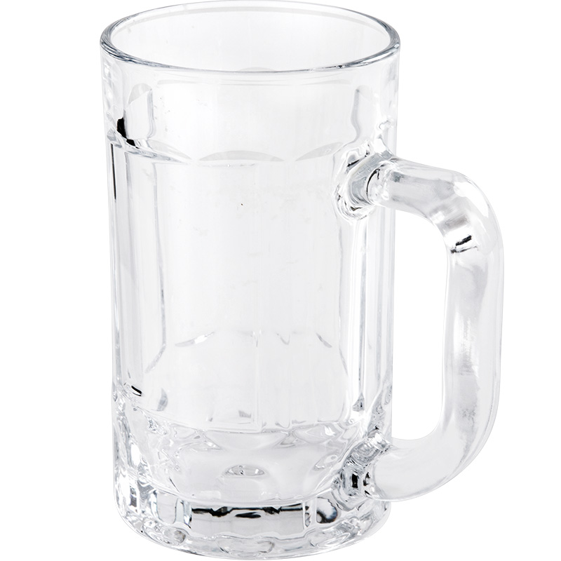 四方达带手柄玻璃水杯加厚饮料杯 家用泡茶杯子茶杯啤酒杯玻璃杯