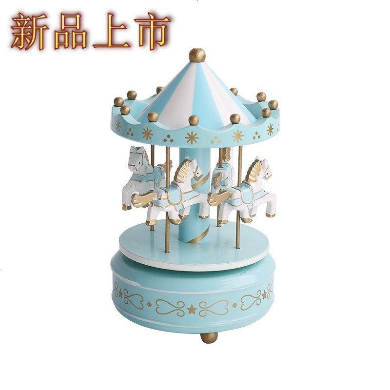 四方达[小北烘焙]蛋糕装饰旋转木马音乐盒 多色儿童生日派对y147256