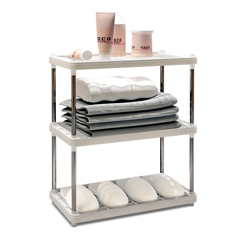 创意3层置物架 多功能置物方便实用环保厨房层架落地收纳架(请先与客服确认再)