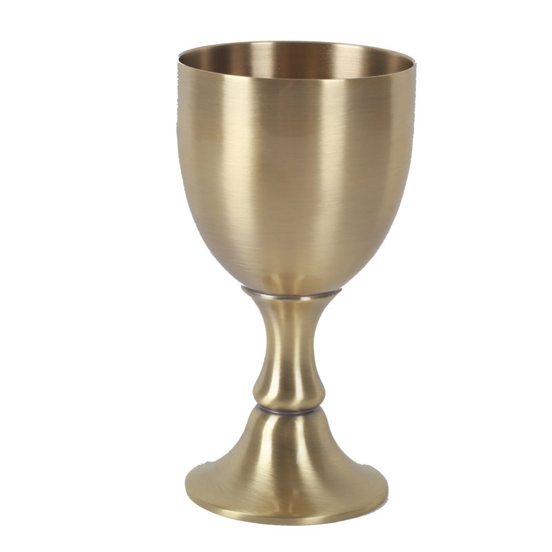 欧式复古红酒杯创意香槟杯烈酒杯青铜酒具家用2两白酒大号高脚杯(请先与客服确认再)