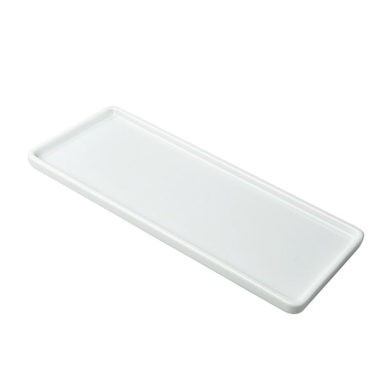 日式陶瓷托盘/浴室卫浴卫生间收纳牙刷置物架子长方形 放杯子的