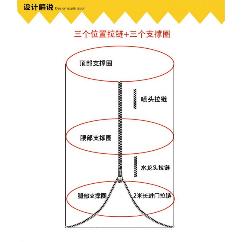 洗澡浴罩圆形浴帐成人宝宝加厚保温保暖冬天浴帘收拢快三拉链储物