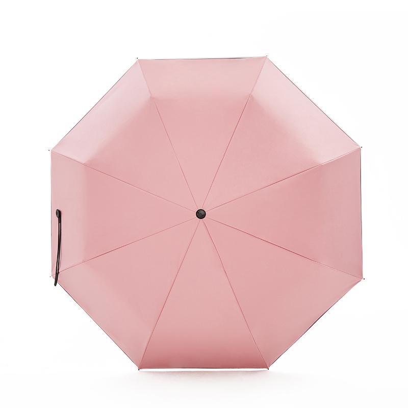 韩国创意大晴雨伞防晒伞女遮阳伞黑胶防太阳伞三折两用伞
