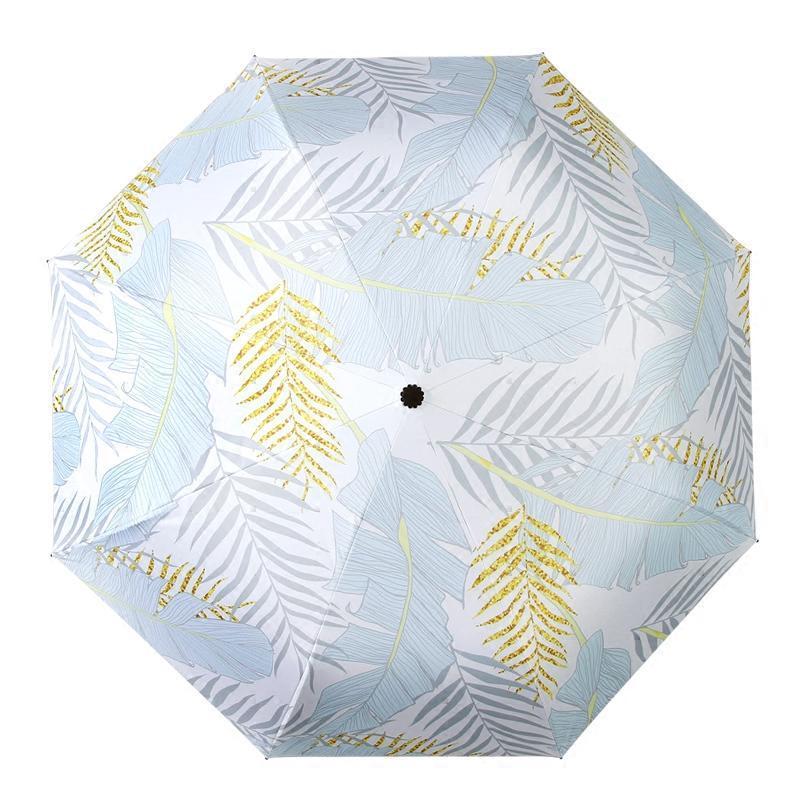 防晒太阳伞遮阳防女晴雨伞折叠两用黑胶文艺女神学生伞