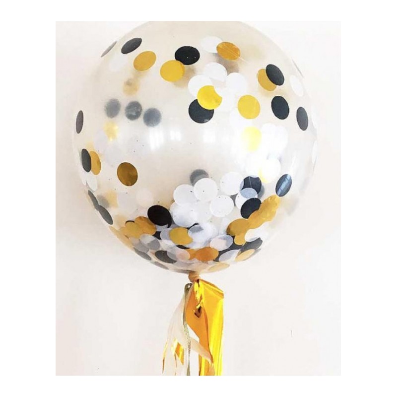 金色亮片纸片气球装饰填充专用亮光纸五彩纸屑婚礼装饰爆破波波球