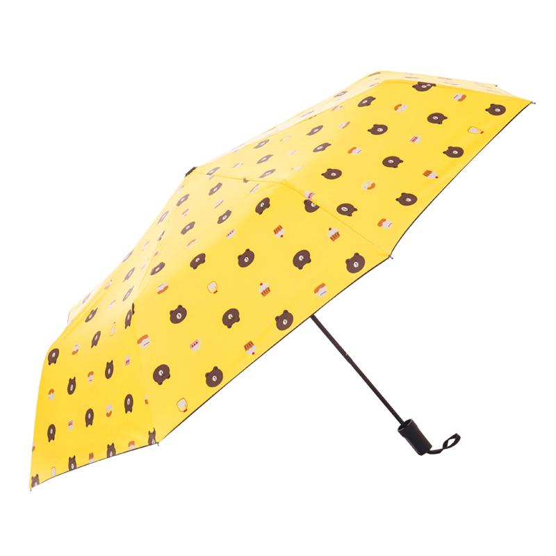 太阳伞防女防晒小清新晴雨两用折叠雨伞三折韩国
