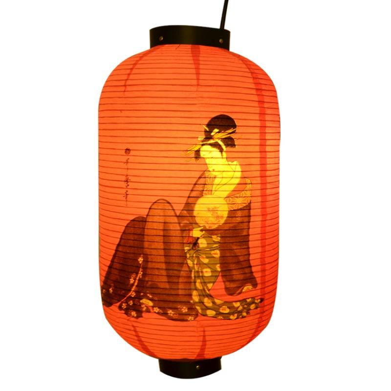 日式餐厅料理酒店装饰纸灯笼 日本浮世绘美人图纸灯时尚中秋灯笼