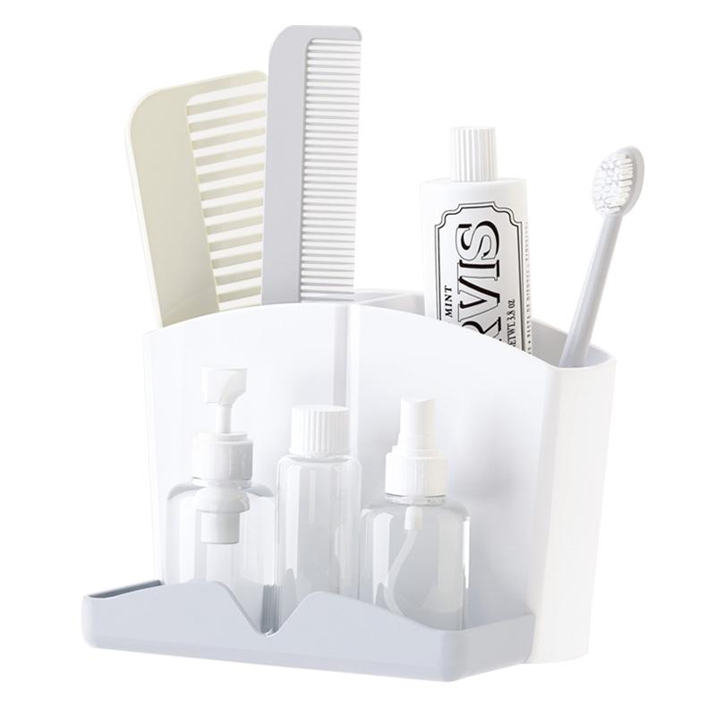 梳子架放梳子的收纳筒浴室壁挂卫生间免打孔牙膏盒牙刷梳子置物架