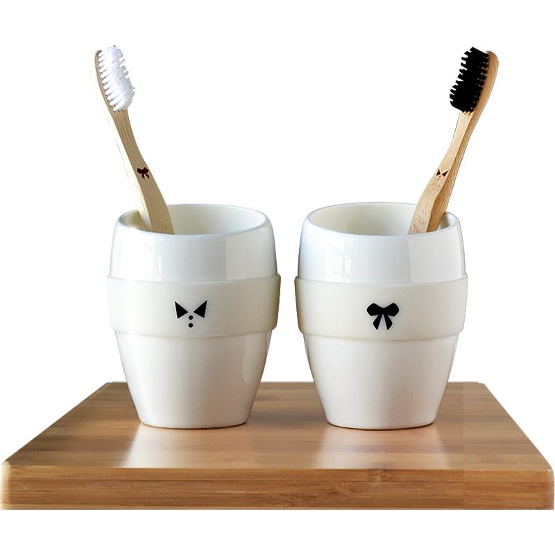 创意简约韩国欧式陶瓷洗漱套装漱口杯可爱牙缸情侣牙刷牙杯子一对