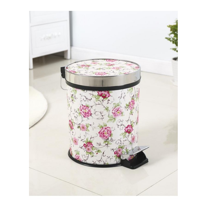 欧式创意家用垃圾桶 脚踏式客厅卧室厨房卫生间大号垃圾筒带盖日用家居