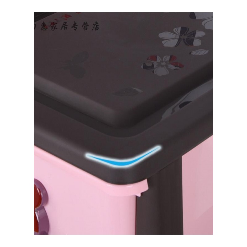 卡通多层组装大号5层抽屉式儿童玩具收纳柜整理柜储物柜宝宝衣柜日用创意家居