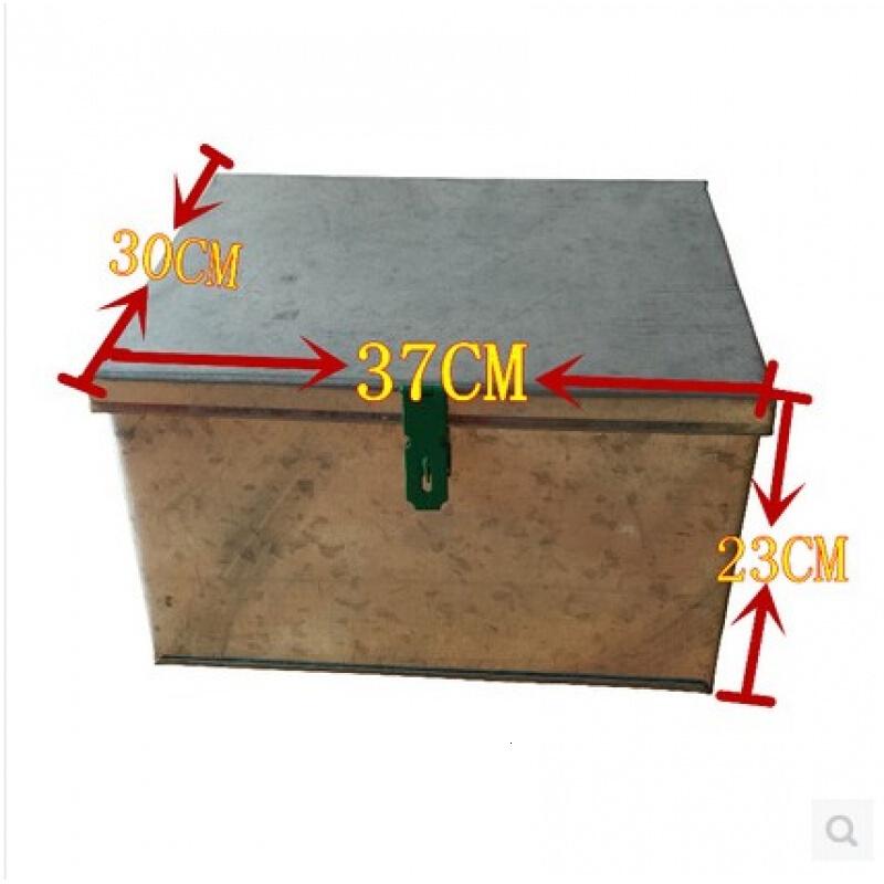 工具箱家用箱手工铁皮箱子超市钱箱银行收纳箱储物柜带锁扣