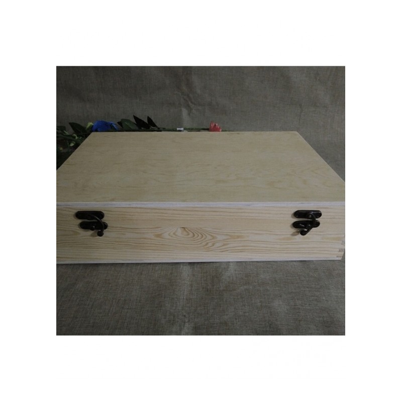 木盒定做特大号带锁收纳盒A4文件实木翻盖木箱长方形礼品盒包装盒