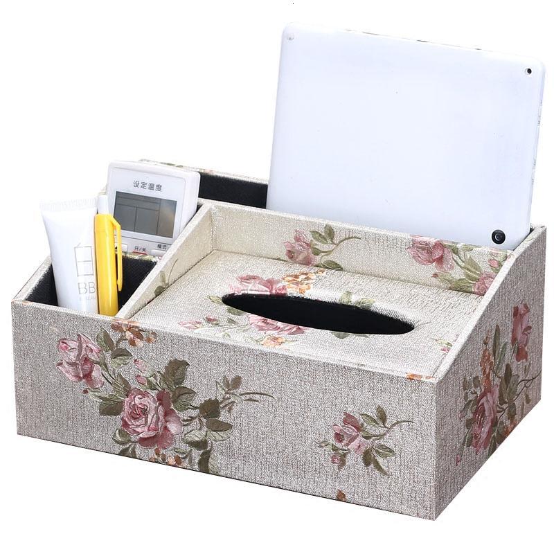 多功能纸巾盒创意客厅茶几遥控器收纳盒家用抽纸盒欧式餐巾纸抽盒日用家居