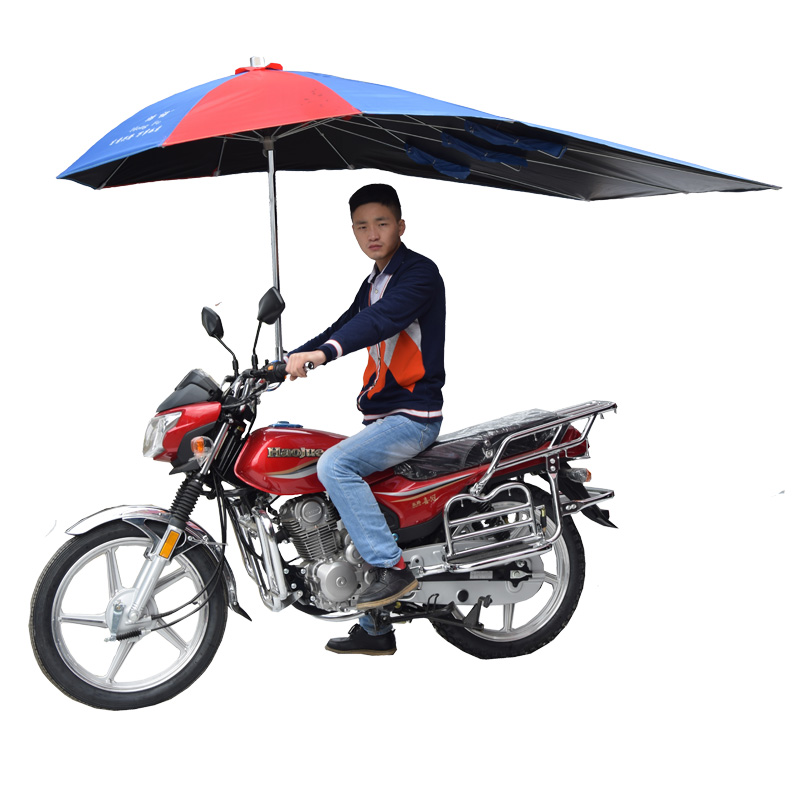 加长电动摩托车雨伞遮阳伞加厚黑胶太阳伞超大电瓶三轮车折叠雨棚日用家居