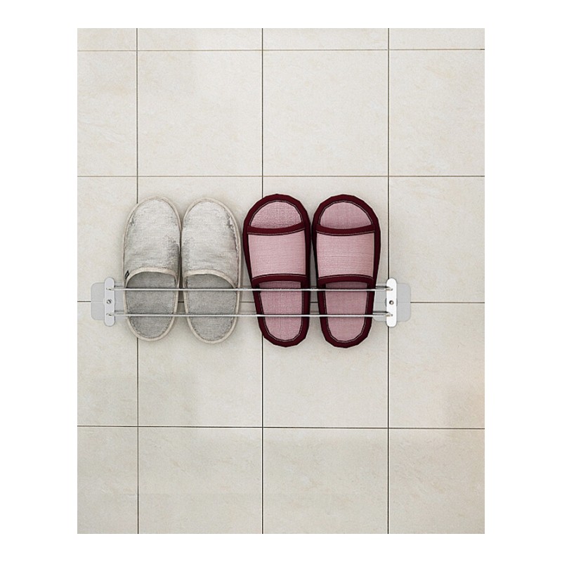 浴室拖鞋架拖鞋收纳墙壁挂式厕所挂架免打孔卫生间鞋架拖鞋架创意 单个