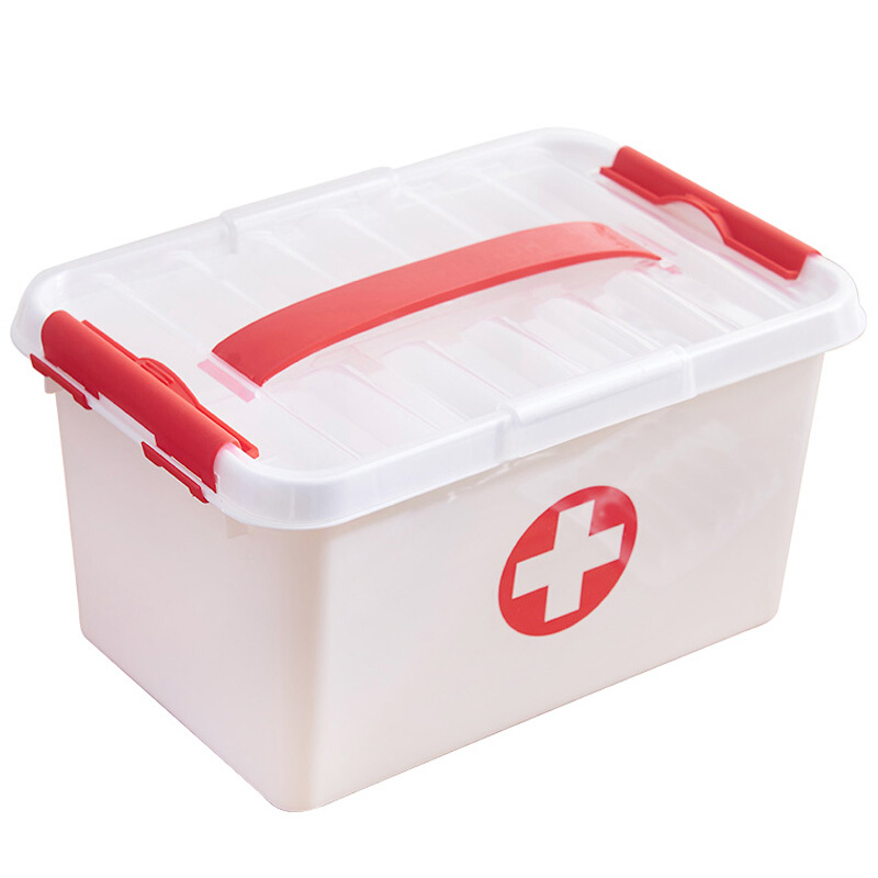 手提双层医药箱家庭用小药箱 家用药品收纳箱急救箱箱创意