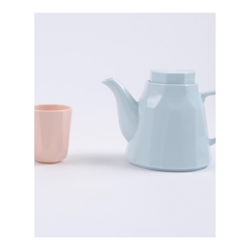 简约陶瓷冷水壶家用耐热茶壶茶具水具套装创意凉水壶杯具带托盘日用家居