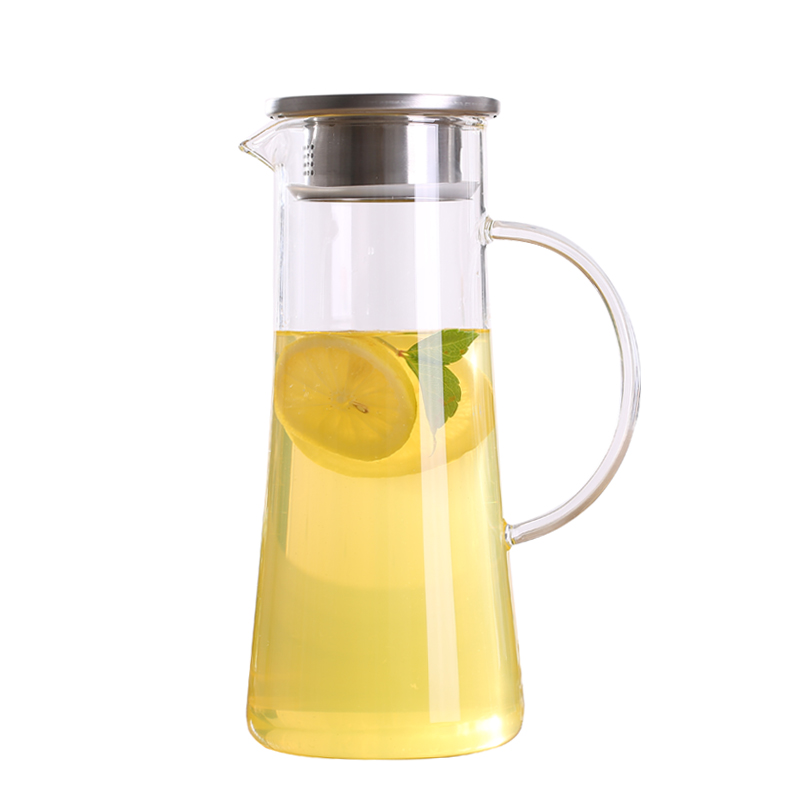 冷水壶耐热透明玻璃欧壶大容量水具凉水壶水杯家用果汁壶套装日用家居