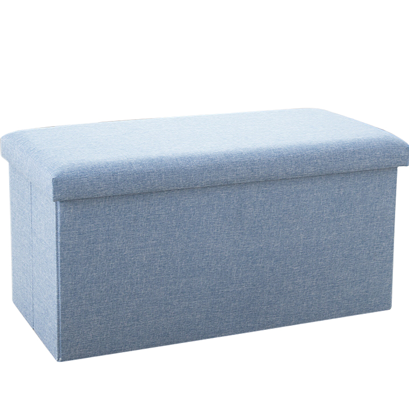 布艺长方形收纳凳子储物凳可坐家用小沙换鞋凳多功能整理箱日用家居