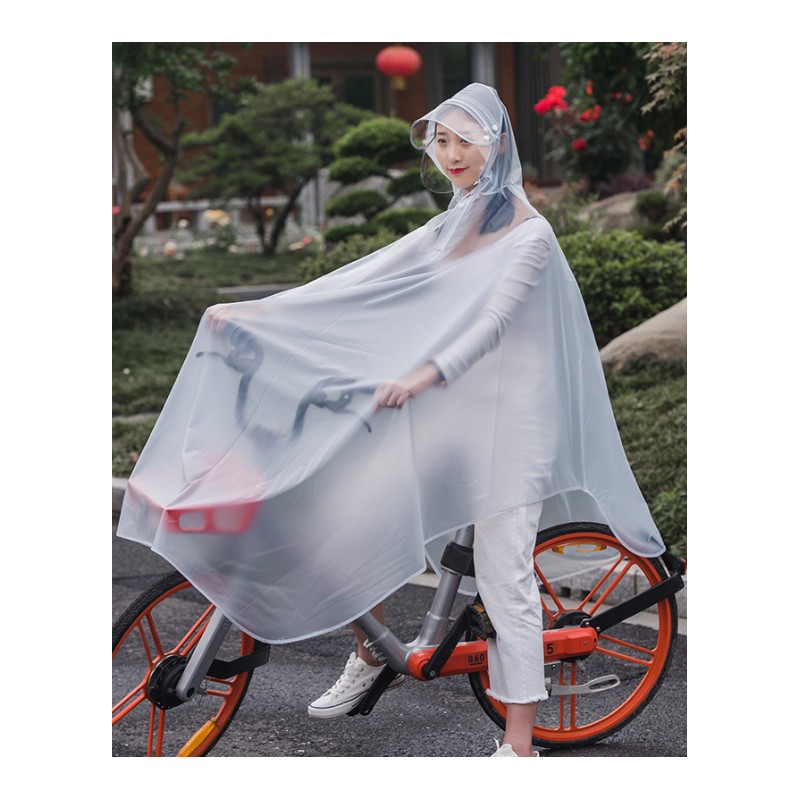 自行车雨衣骑行单人男女时尚电动车透明雨衣防水单车雨披日用家居